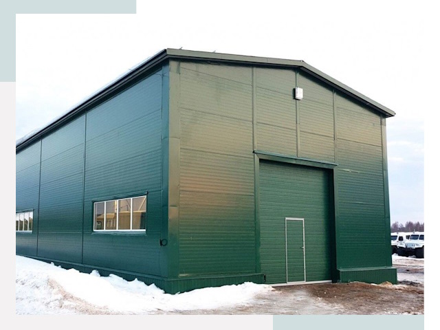 Двускатные ангары в Торжке