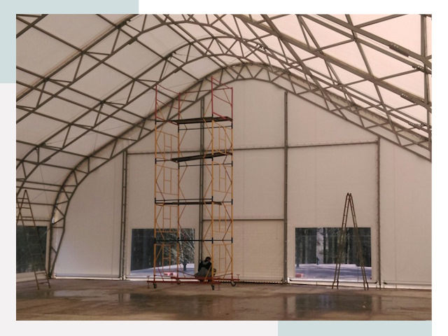 Шатровые ангары в Торжке