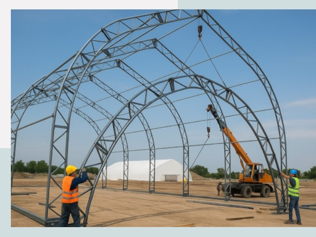 Монтаж ангаров в Торжке от 613 руб. - Надежно и быстро